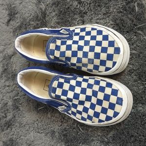 Kids Vans - Blue/White Checkered - sz 12.5